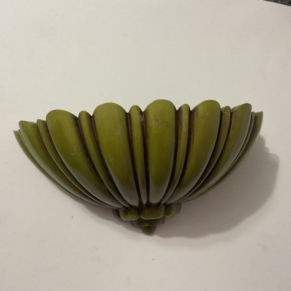 VTG Syroco Inc. Plastic Wall Pocket Sconce No. 4245 Olive Green - Picture 2 of 6